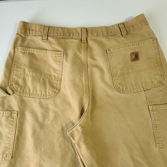Carhartt Jeans Dungaree Fit Men's Size 38x34 Brown Carpenter Pants - Picture 5 of 13